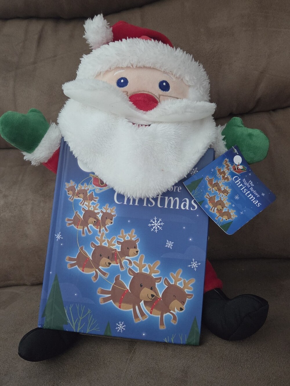 Kohls Cares "The Night Before Christmas" Book & Plush Santa Claus Toy NEW